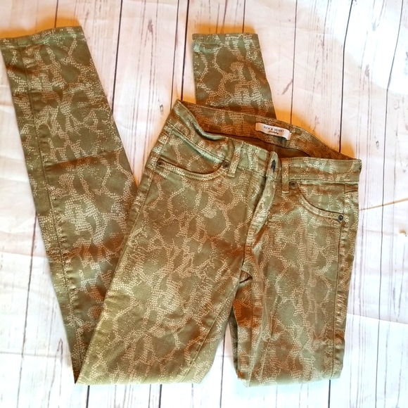 Rich & Skinny snake print python Jean's sz 25 skinny - Picture 2 of 8